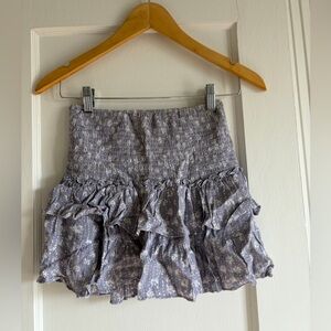 Skylar + Madison Gray Ruffled Mini Skirt